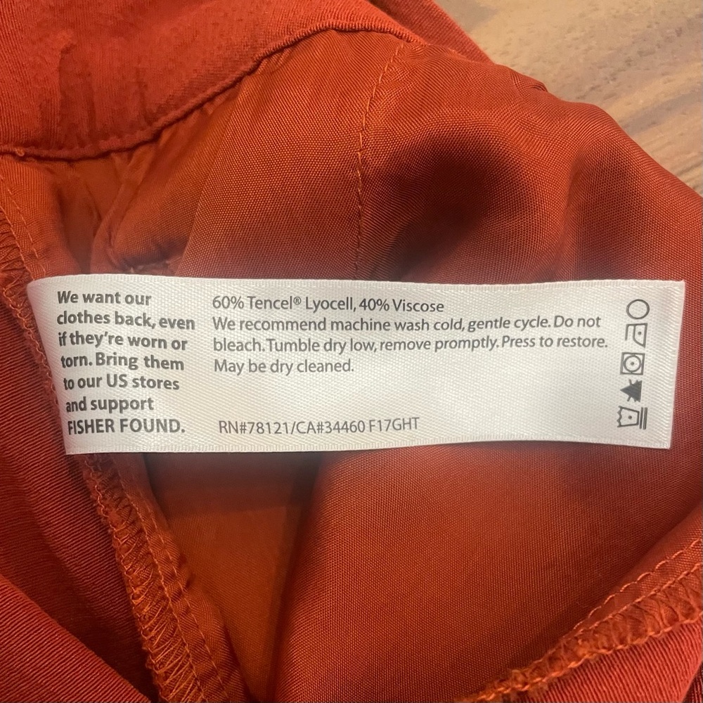 Eileen Fisher Wide Leg Crop Pants in Orange Pekoe - Picture 11 of 11